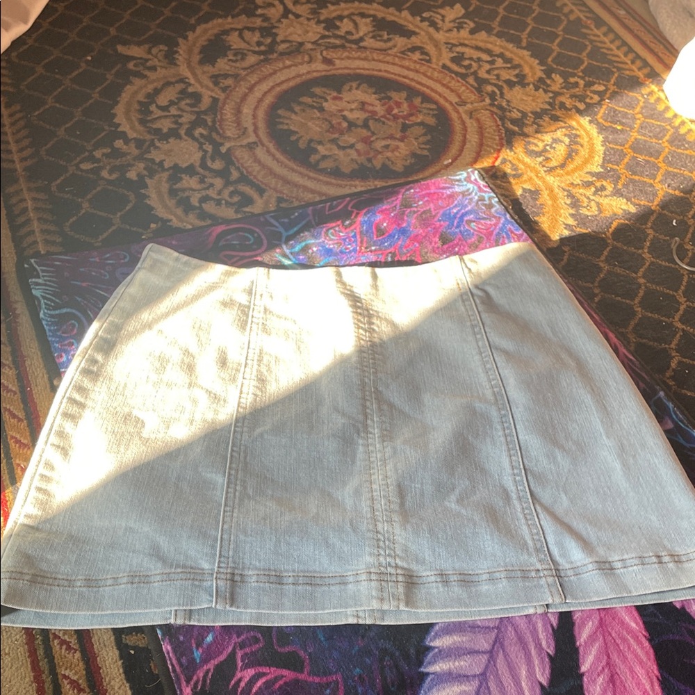 No Boundaries Light Gray A-Line Skirt